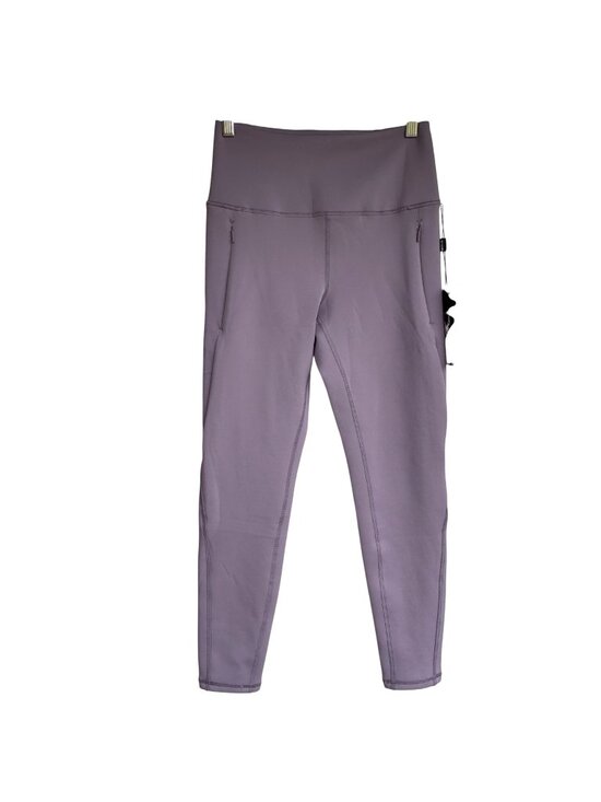 Spyder Pants - Spyder Ladies Active Fleece Leggings Medium Purple High Waist SP6035 Zip Pockets